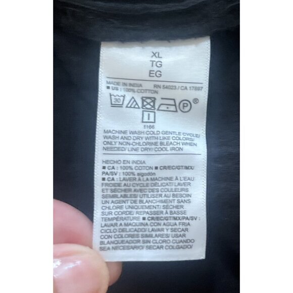 Old Navy Sz Xl Black Pockets Flutter Sleeve Crinkle Gauze Mini Swing Dress - Picture 11 of 12